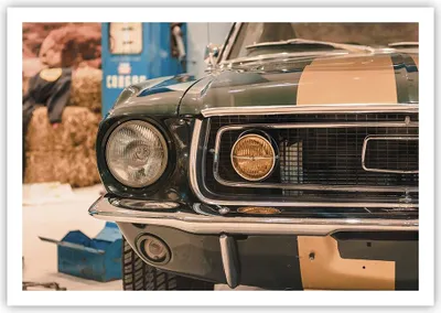 Produktbild von Poster - Poster ohne Rahmen - Abdeckung Ford Mustang - 100x70 cm - Wand Bild - Wanddeko - Wandbilder - Kunstposter - Wandposter - Bilder - Kunstdruck - Wanddekoration - Wandbild - P2XAA100x70-4480