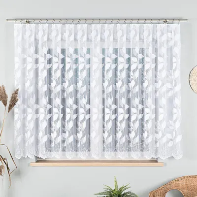 Produktbild von MARTYNA - Fertiggardine aus Jacquard mit geradem Saum - 400 x 160 cm - weiß