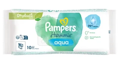Zdjęcie produktu dla Pampers 8006540811085 Pampers Harmonie chusteczki nawilżane aqua, opakowanie podróżne
