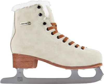 A single ice skate is shown against a white background.