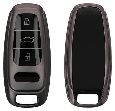 Produktbild von kwmobile Schlüsselhülle für Audi A6 A7 A8 Q7 Q8 3-Tasten Autoschlüssel Keyless Hülle - Autoschlüssel Schlüssel Hülle aus TPU Silikon - Schlüsselschutz