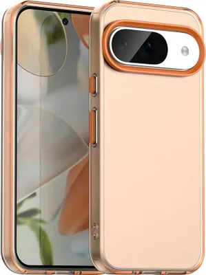 Produktbild von Handyhülle für Google Pixel 9 / 9 Pro Schlank Durchscheinend Matt Stoßfest Schutzhülle Orange