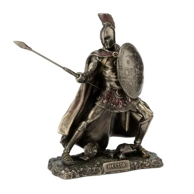 Produktbild von Dekofigur Skulptur Hector Prinz von Troja - 14 cm figur skulptur Handbemalt, mit Bronze überzogen | WU77540A4