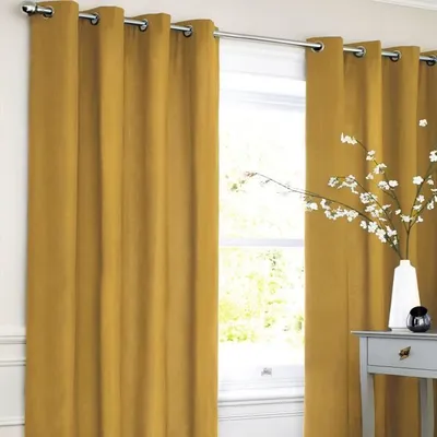 Obrázok produktu pre LOOK Bavlnená záclona - žltá - 140x250 cm