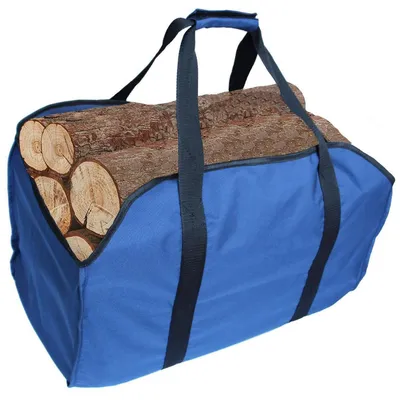 Productafbeelding van Houtdrager en draagtas, extra groot, marineblauw