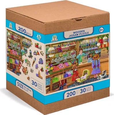 Produktbild von WOODEN CITY Holzpuzzle Süßes Abenteuer 2in1, 200 Teile ECO