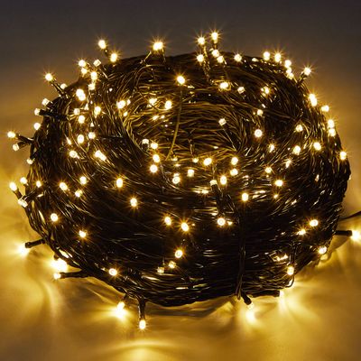 100M 500 LED Lichterkette Warmweiß 8 Lichtmodi Party Garten Innen Außen Deko Weihnachtsbeleuchtung