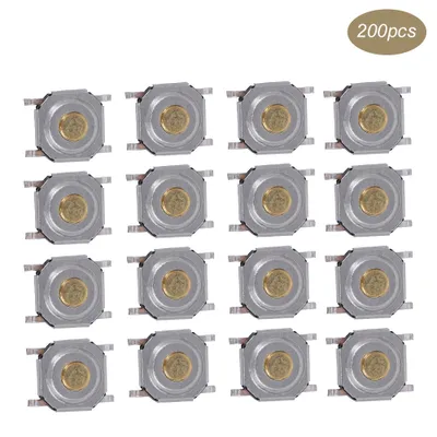 Obrázok produktu pre 200 hmatových tlačidiel z mosadze, vodotesné, so svetelným kontaktom, SMD 4 x 4 x 1,5