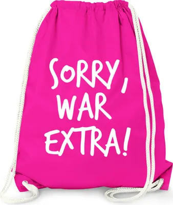 Produktbild von Turnbeutel Sorry war Extra - Sprüche Lustig Hipster - Moonworks® fuchsia unisize
