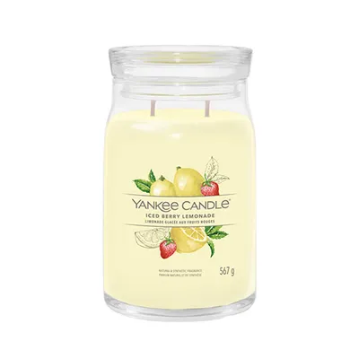Produktbild von Yankee Candle Iced Berry Lemonade, Zylinder, Gelb, Grapefruit, Zitrone, Pampelmuse, 90 h, 1 Stück(e)