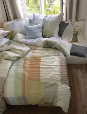 Produktbild von Irisette GmbH & Co. KG Lyocell-Satin Bettwäsche Set Lotus 8592 Farbe salbei Größe 155x220+80x80