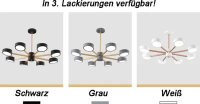 Image de Plafonnier LED 9013D-6-W Blanc avec télécommande Couleur de lumière réglable Abat-jour acrylique A+ Lampe LED de salon