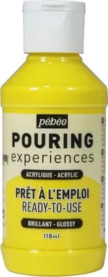 Obrázok produktu pre Lesklá akrylová farba na vylievanie - žltá - 118 ml