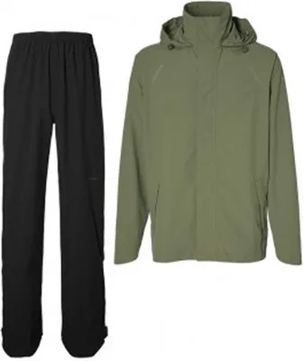 Produktbild von Basil Fahrrad Regenanzug Hoga olive green, Gr. M, unisex