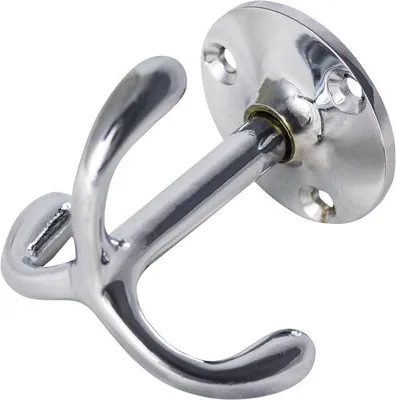 Produktbild von Garderobenhaken Drehhaken 3 Haken Metall chrom glanz 48x49x49 mm