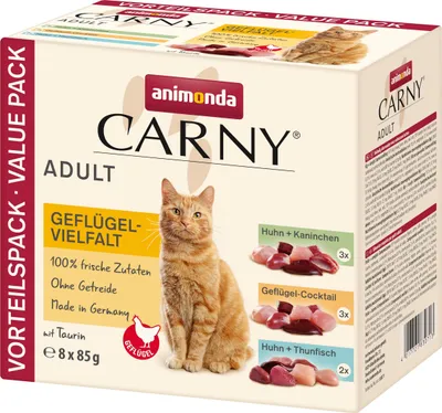 Produktbild von ANIMONDA Carny Adult Poultry mix - nassfutter für Katzen - 8x85g