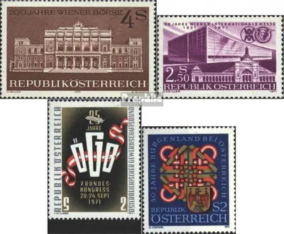 Produktbild von Briefmarken Österreich 1971 Mi 1367,1368,1369,1370 (kompl.Ausg.) postfrisch Sondermarken