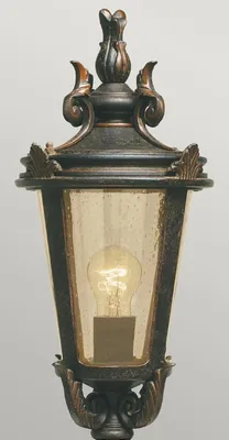Produktbild von Casa Padrino Barock Gartenlaterne Antik Schwarz / Bronze / Bernstein Ø 22,5 x H. 117 cm - Elegante Außenstehleuchte - Nostalgische Außenbeleuchtung