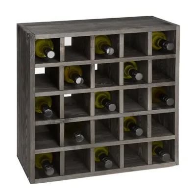 Produktbild von Weinregal 52 cm, Modul Karo, tobacco, Holz, Braun