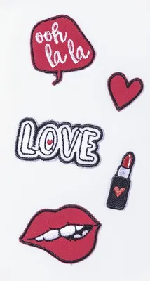 Produktbild von Textil-Sticker Love 1 Blatt Packung mit 6 Stück