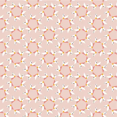 0,5m Baumwollstoff BeHappy Charming Swans Oekotex rosa