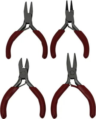 Produktbild von Mini Zangen Set 4tlg. Flachzange Spitzzange Rundzange Seitenschneider
