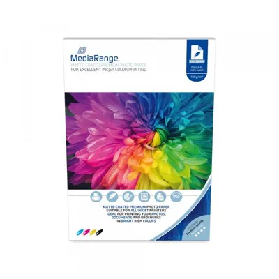 Zdjęcie produktu dla MediaRange MRINK116, Matowy, 105 g/m², Atramentowa, A4, 21x29.7 cm, Biały