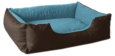 Obrázek produktu pro Pelíšek pro psy LUPI pratelný,(M) cca 70x55x18cm,MOUNTAIN-BLUE (hnědá/modrá)