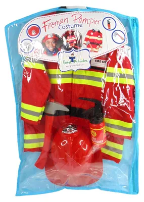 Immagine prodotto di Set di abbigliamento da pompiere per bambini - 6 pezzi, taglia US 3-4
