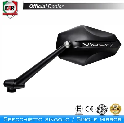 Immagine prodotto di Specchietto manubrio omologato FAR 7233 sinistro universale nero
