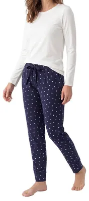 Produktbild von Schiesser Mix & Relax Schlafanzug Set aus Langarm-Shirt und langer Hose, Atmungsaktives Material, Bequemer Schnitt
