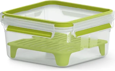 Produktbild von Emsa Sandwichbox Clip & Go XL, Brotdose, Sandwichdose, mit Einsatz, Kunststoff, Grün, 1.3 Liter, N1071700