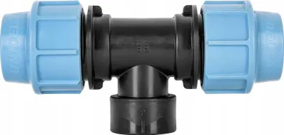 Obrázok produktu pre Objímka PN16 T-kus 90° s iG pre PE rúry Ø25x3/4 x25mm