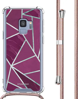 Produktbild von imoshion Design Hülle mit Band Samsung Galaxy S9 - Bordeaux Graphic