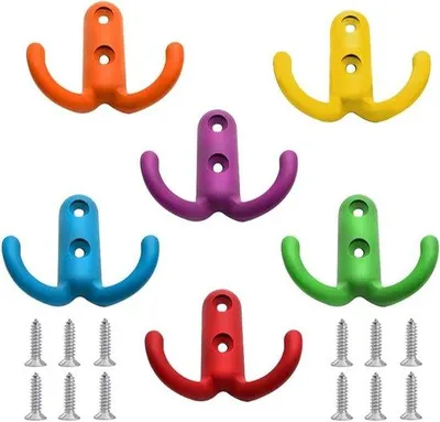 Produktbild von Bunte Wandhaken 6-teilig Metall