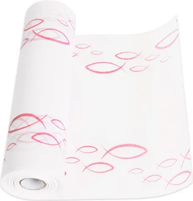 Immagine prodotto di Tovaglia per comunione cresima battesimo rosa 28cm x 12m