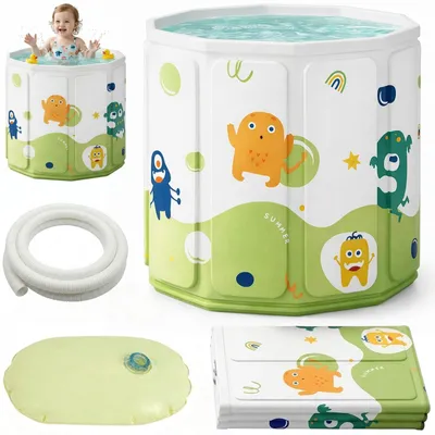 Image de Baignoire pour bébé pliable avec bouchon de vidange