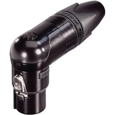 Produktbild von NEUTRIK XLR-Steckverbinder Buchse, gewinkelt Polzahl: 4 Schwarz NC4FRX-B 1 St