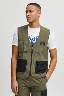 Produktbild von Indicode 10358MM IDPiet Weste Herren Weste Outdoor-Weste Anglerweste Cargotaschen robuste Polyester-Qualität Regular Fit