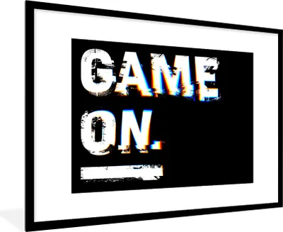 Produktbild von MuchoWow® Gerahmtes Poster Spiel - Zitate - Gamer 90x60 cm - Poster mit Schwarzem Bilderrahmen Wandposter Rahmen Foto Bilder - Wanddekoration - Fotos