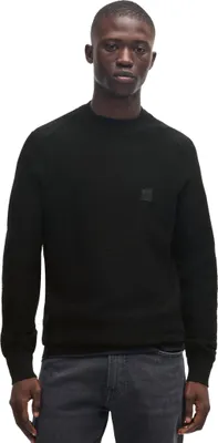 Produktbild von cel Boss orange Pullover schwarz einfarbig Baumwolle Kaschmir