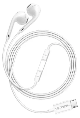 Produktbild von Mayaxess, USB-C Kabelkopfhörer mit Mikrofon für Oppo Reno 14, Weiß