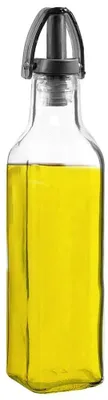 Image de Bouteille d'huile et de vinaigre - Bouteille en verre avec doseur - 250 ml