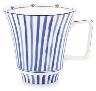 Heinen Delfts Blauw – Teebecher Tulp - Strepen - Porzellan - 350 ml – Bild 1