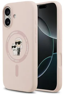 Obrázok produktu pre Puzdro Karl Lagerfeld Silicone Karl&Choupette Ring Magsafe Do Iphone 17 - Ružové