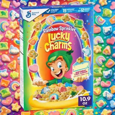Immagine prodotto di Lucky Charms Rainbow Sprinkles al gusto torta di compleanno 309 g