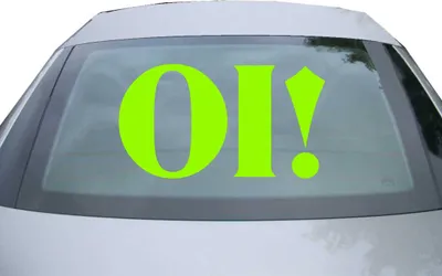 Produktbild von Indigos UG - Aufkleber Heckscheibe & Motorklappe DE7089 - neongrün - 600x333 mm - Oi! - Auto Scheiben Fenster Heckklappe Tuning Racing JDM - Die cut