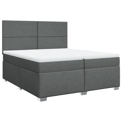 Produktbild von vidaXL Boxspringbett mit Matratze Dunkelgrau 200x200 cm Stoff