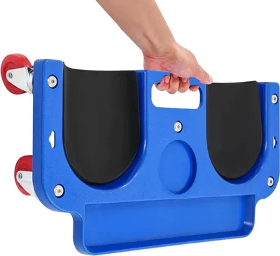 Produktbild von Garage Knieschoner - Rollbrett Knieauflage - Werkzeugablage - Griff - 5 Rollen - Tragkraft 100 kg