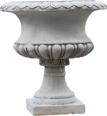 Produktbild von Schöne Amphore aus Steinguss zum bepflanzen perfekt für den Garten die Terrasse oder den Vorgarten ist Witterungsbeständig und Neu 52cm H, JA-221